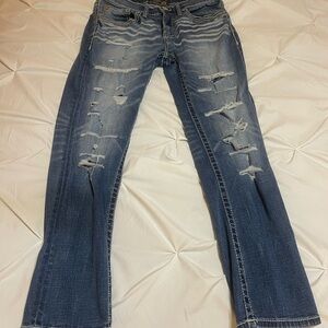 Buckle Salvage Havoc Straight Slim Fit Blue Jeans size 33S